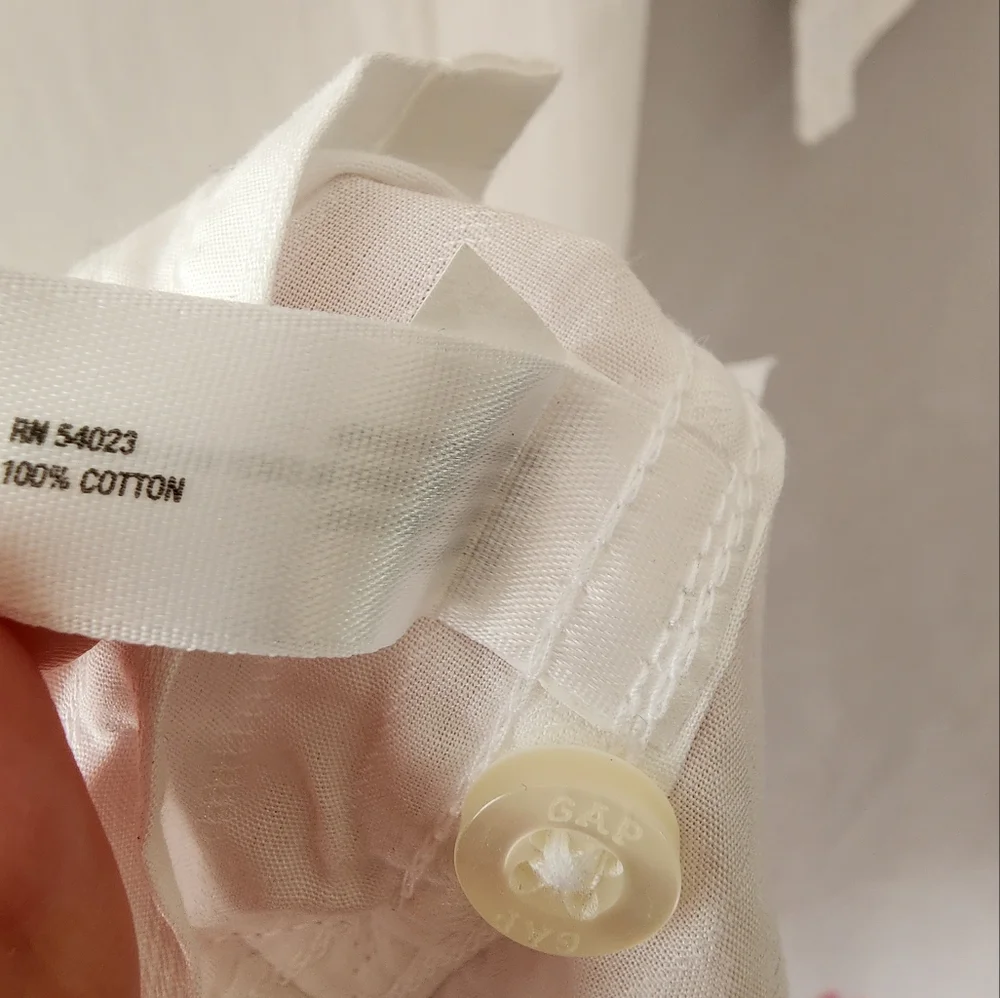 NWT GAP Boy's White Short Sleeve Dress Shirt Size XXL (14-16)
